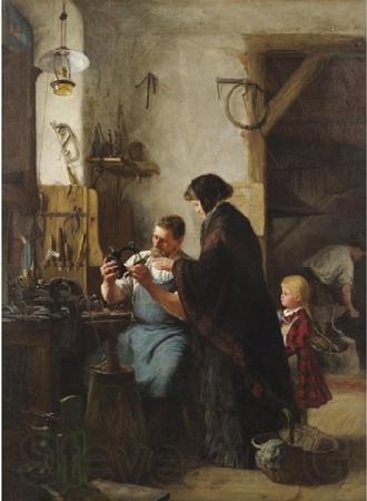 Robert Koehler The Old Sewing Machine Germany oil painting art